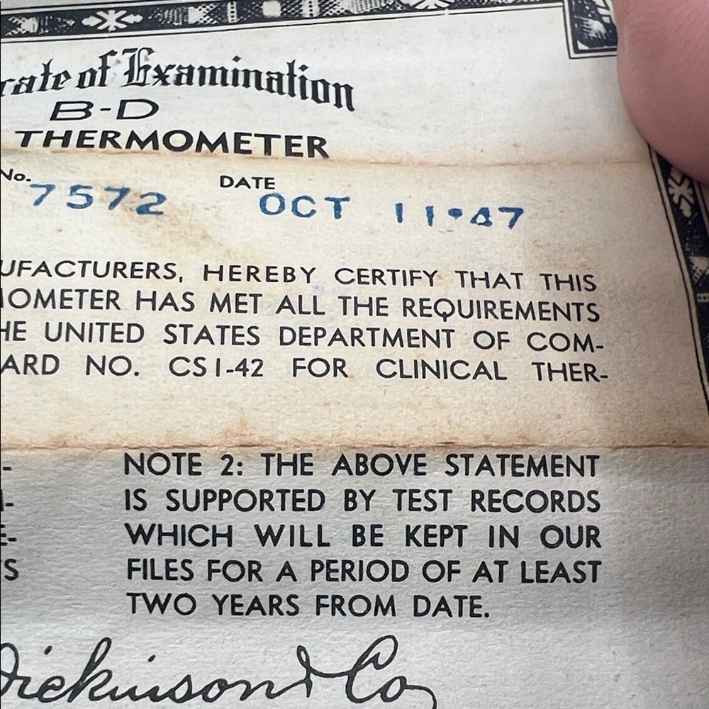 Vintage B-D (Becton Dickinson) Baby Thermometer - Picture 4 of 9